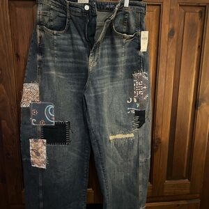 Pilcro Dark Blue Denim Jeans